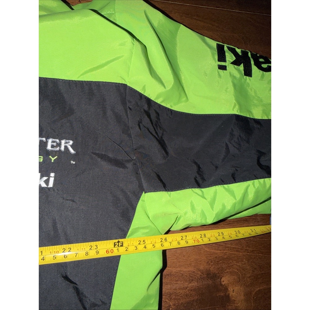XL Vintage Kawasaki Monster Energy Racing 2 Piece Jacket & Fleece Sweater Zip up - Picture 7 of 16
